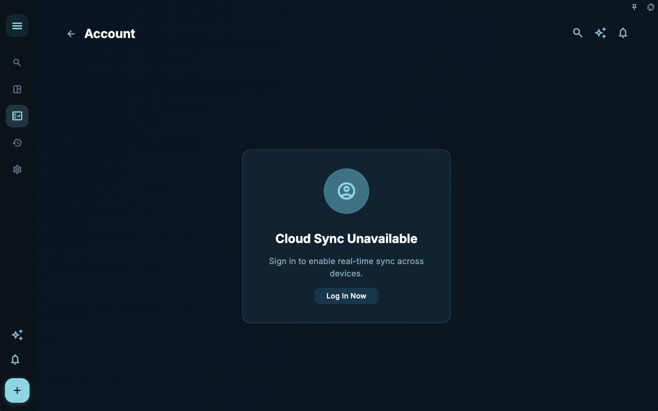 Account page